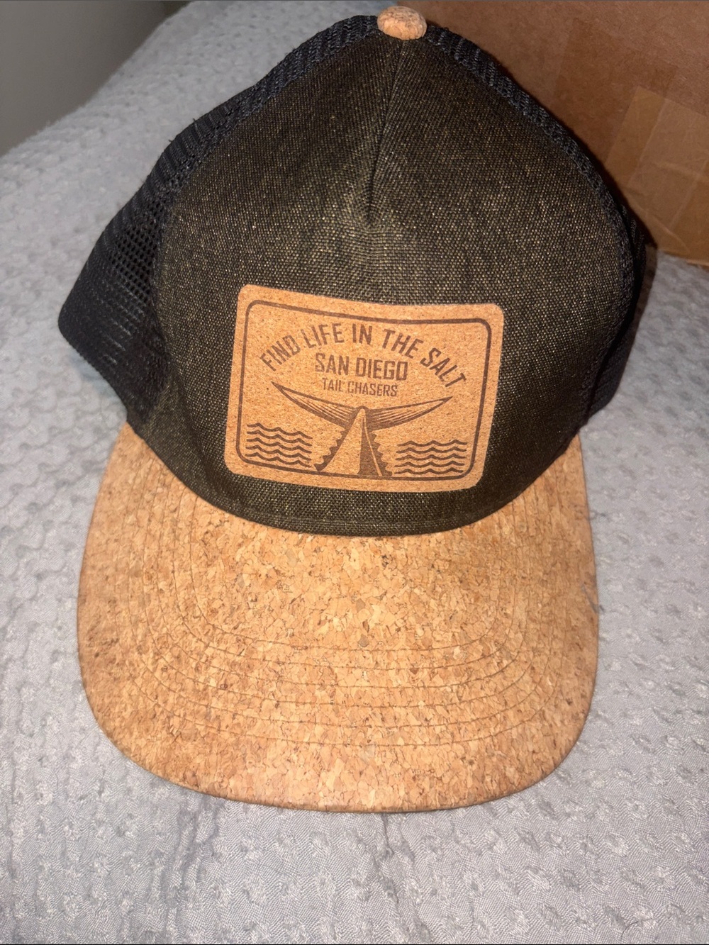 Men's Black and Cork Trucker Hat